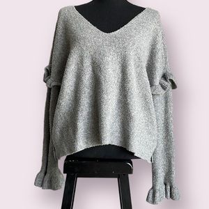 Cupcakes and Cashmere Gray Oversize Sweater